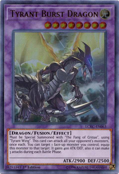 Tyrant Burst Dragon [LCKC-EN063] Ultra Rare Yu-Gi-Oh!