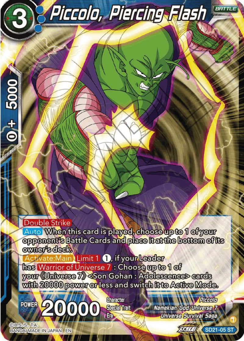 Piccolo, Piercing Flash (Starter Deck Exclusive) (SD21-05) [Power Absorbed] Dragon Ball Super