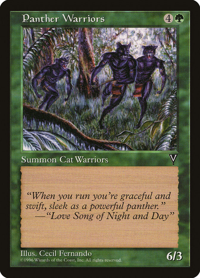 Panther Warriors [Visions] Magic: The Gathering