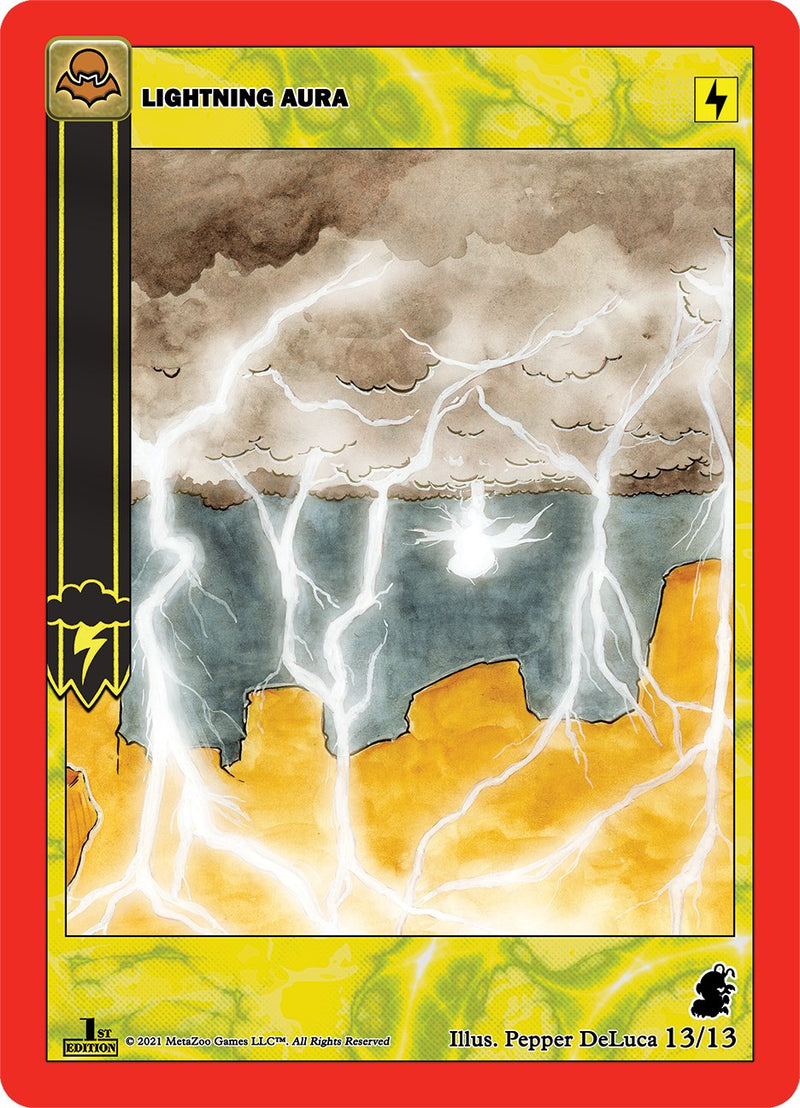 Lightning Aura (Garson Invader) [Cryptid Nation: Nightfall First Edition Release Event Deck] Metazoo