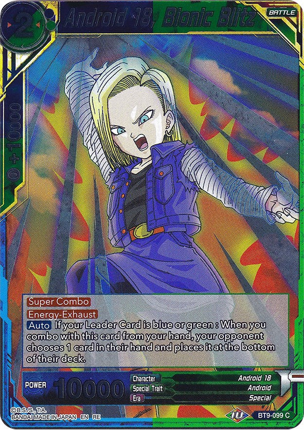 Android 18, Bionic Blitz (BT9-099) [Ultimate Deck 2022] Dragon Ball Super