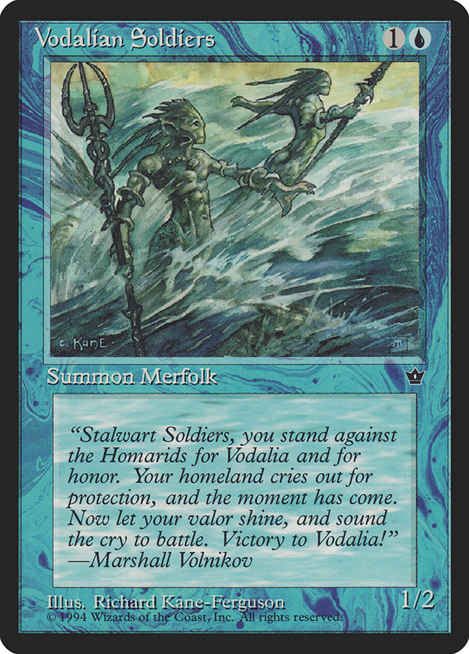 Vodalian Soldiers (Richard Kane Ferguson) [Fallen Empires] Magic: The Gathering