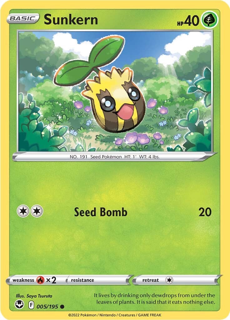 Sunkern (005/195) [Sword & Shield: Silver Tempest] Pokémon