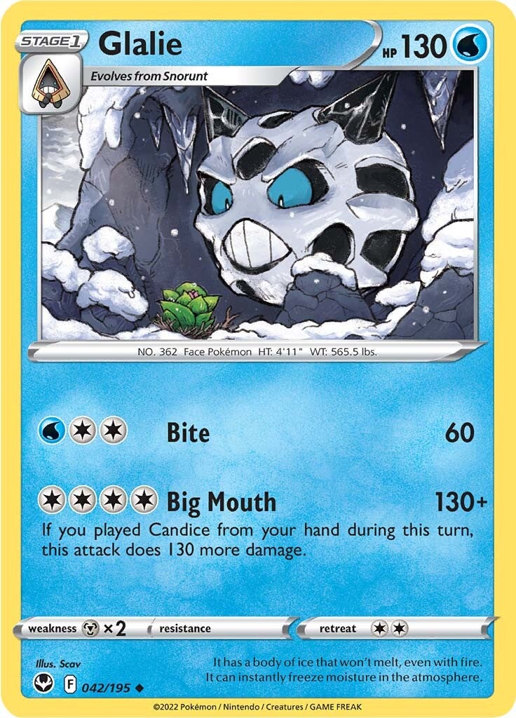 Glalie (042/195) [Sword & Shield: Silver Tempest] Pokémon
