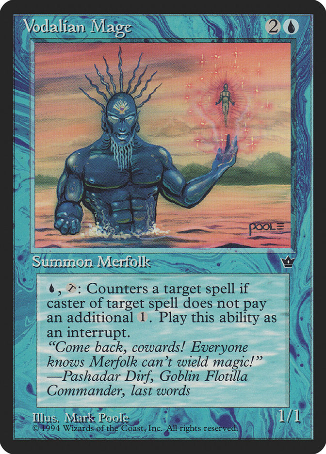 Vodalian Mage (Mark Poole) [Fallen Empires] Magic: The Gathering