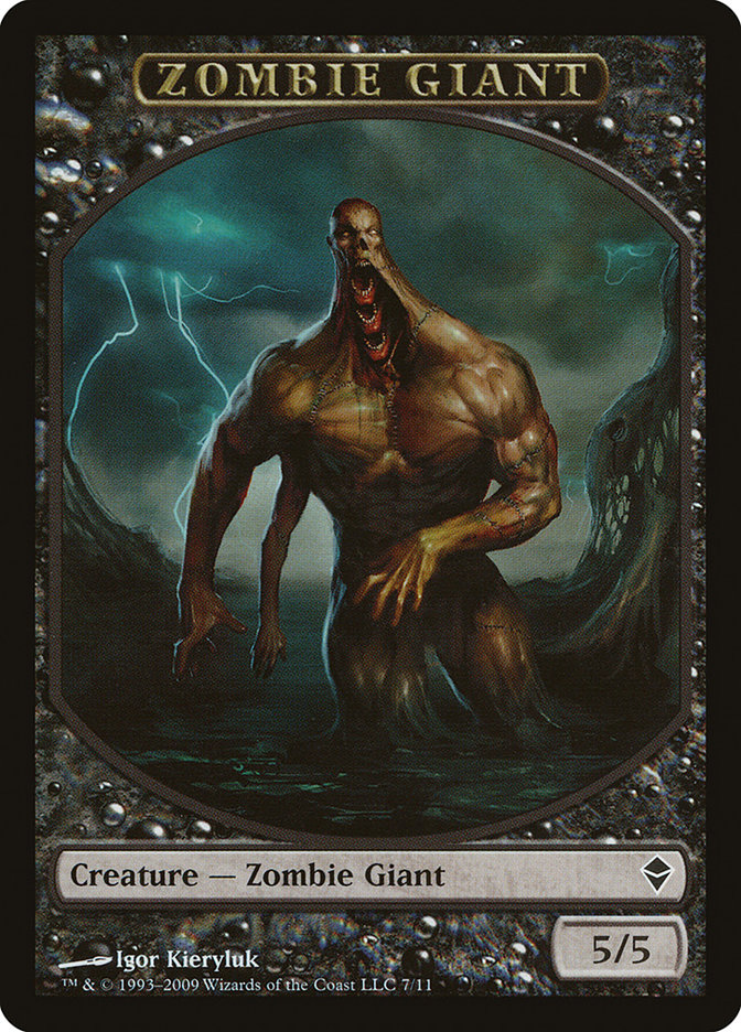 Zombie Giant Token [Zendikar Tokens] Magic: The Gathering