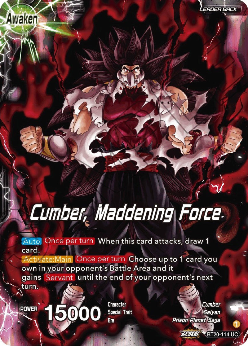 Evil Saiyan // Cumber, Maddening Force (BT20-114) [Power Absorbed] Dragon Ball Super
