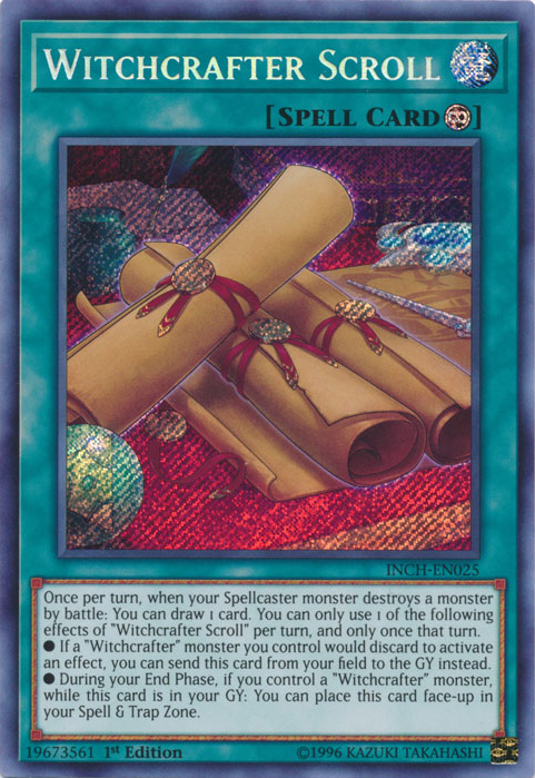 Witchcrafter Scroll [INCH-EN025] Secret Rare Yu-Gi-Oh!