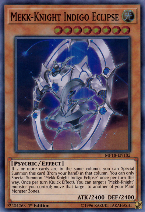 Mekk-Knight Indigo Eclipse [MP18-EN182] Super Rare Yu-Gi-Oh!