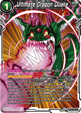 Ultimate Dragon Quake (BT14-141) [Cross Spirits] Dragon Ball Super