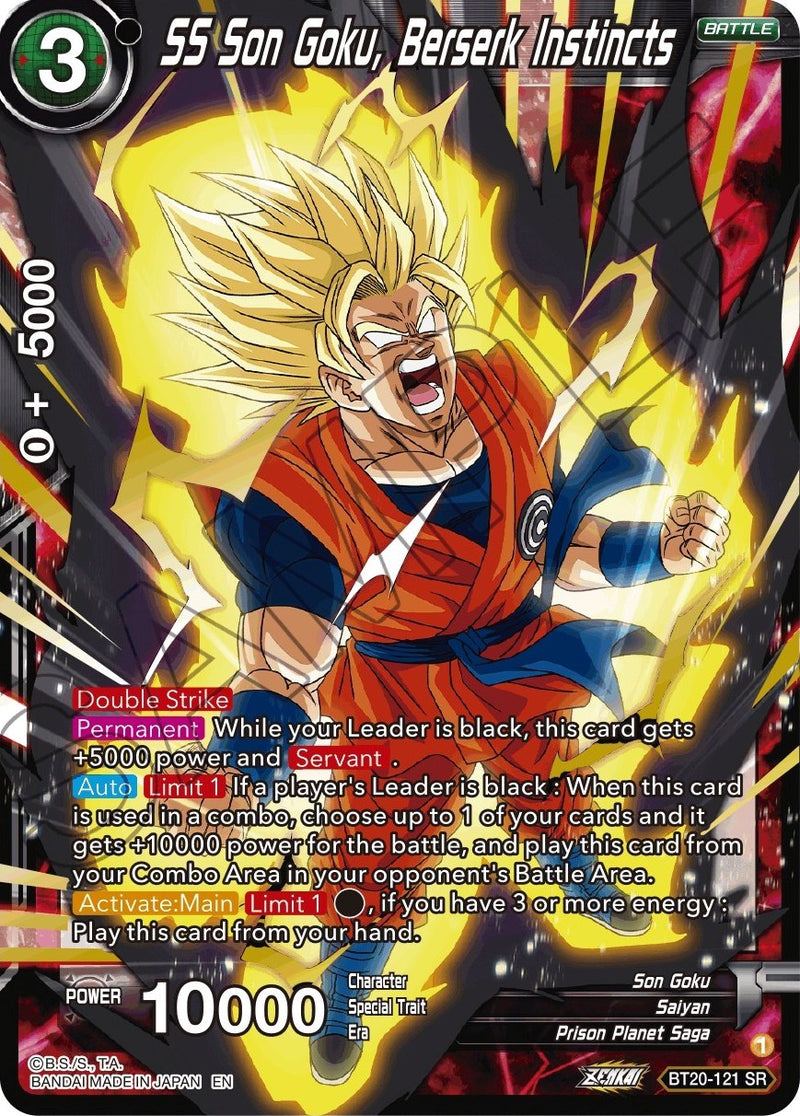 SS Son Goku, Berserk Instincts (BT20-121) [Power Absorbed] Dragon Ball Super