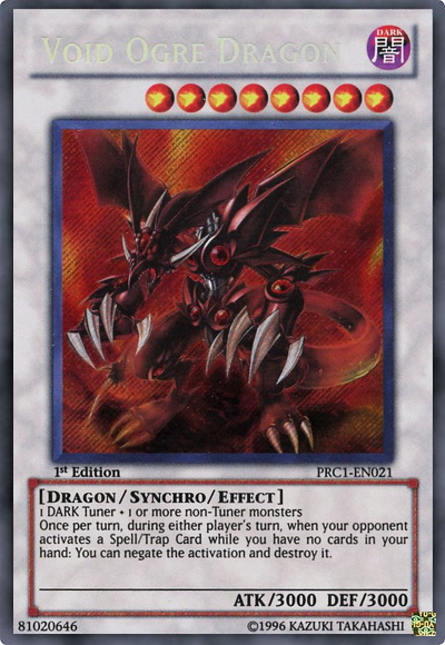 Void Ogre Dragon [PRC1-EN021] Secret Rare Yu-Gi-Oh!