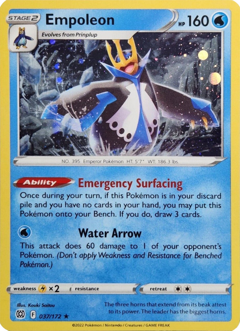 Empoleon (037/172) (Cosmos Holo) [Sword & Shield: Brilliant Stars] Pokémon