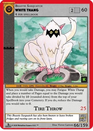 White Thang [Cryptid Nation: Kickstarter Edition] Metazoo