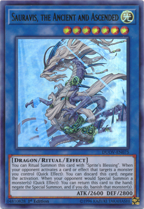 Sauravis, the Ancient and Ascended [DUOV-EN075] Ultra Rare Yu-Gi-Oh!