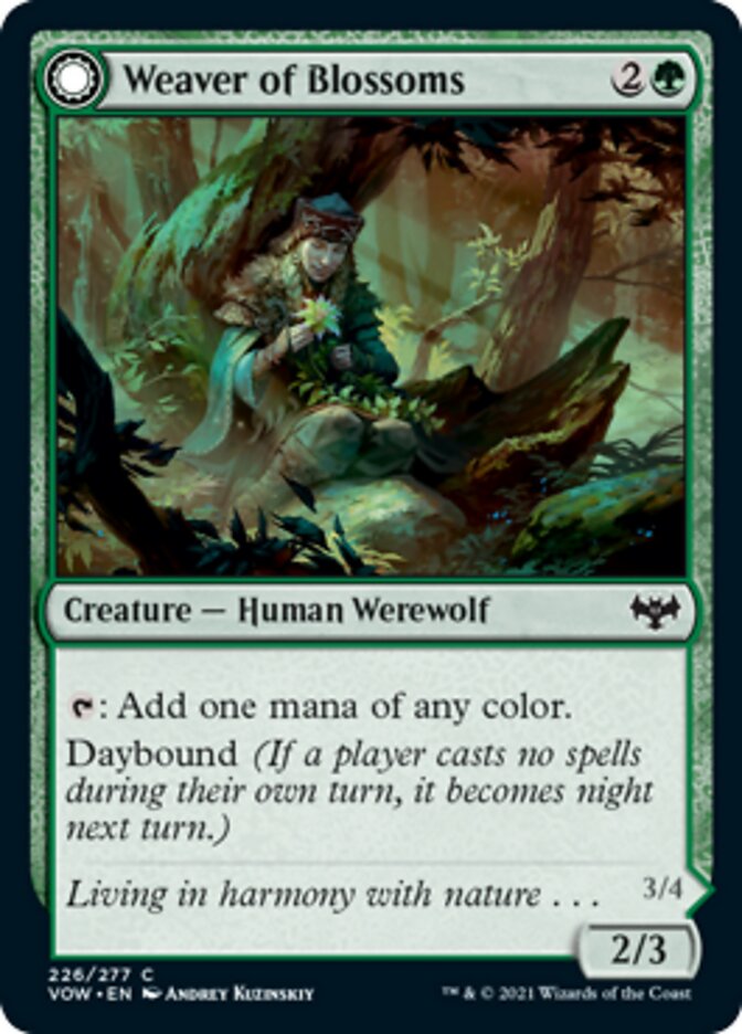 Weaver of Blossoms // Blossom-Clad Werewolf [Innistrad: Crimson Vow] Magic: The Gathering