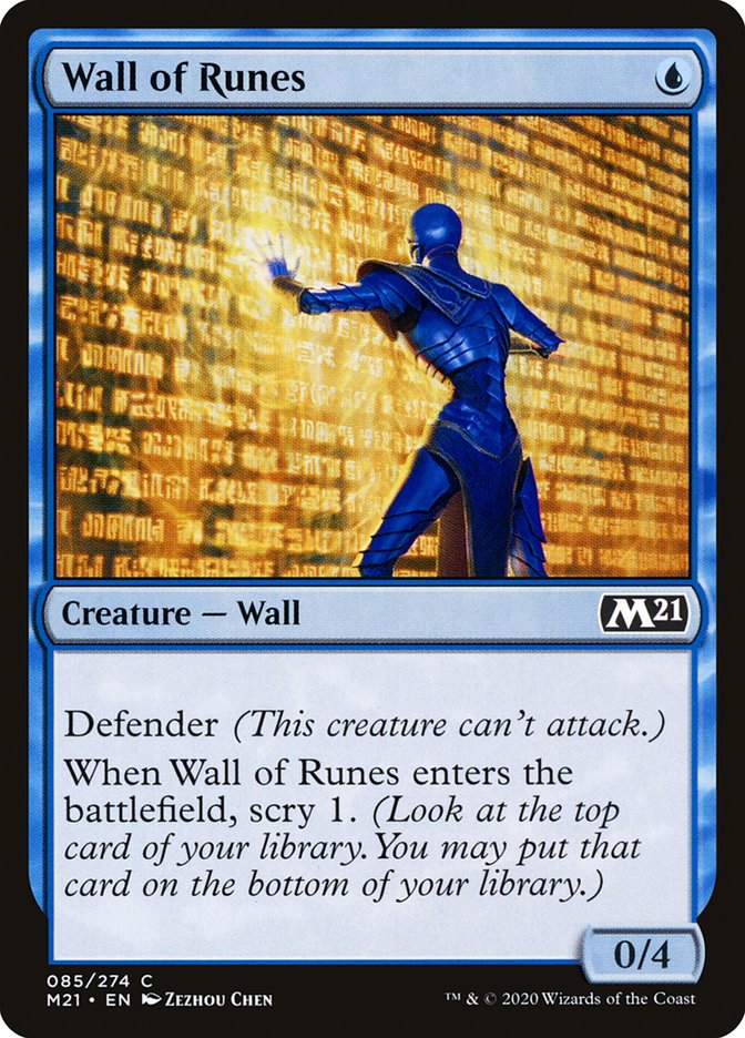 Wall of Runes [Core Set 2021] Magic: The Gathering