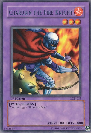 Charubin the Fire Knight [LOB-015] Rare Yu-Gi-Oh!