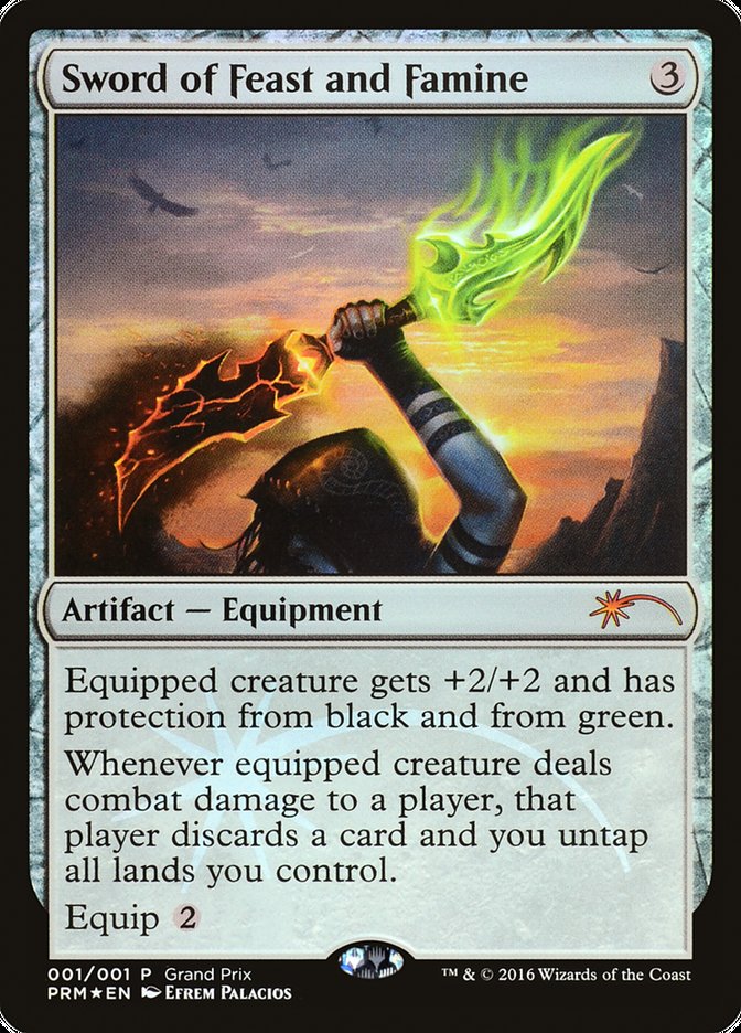 Sword of Feast and Famine [Grand Prix Promos] Magic: The Gathering