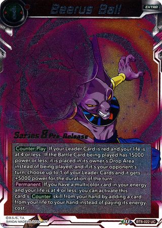 Beerus Ball (BT8-022_PR) [Malicious Machinations Prerelease Promos] Dragon Ball Super