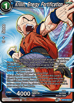 Krillin, Energy Fortification (Common) (BT13-043) [Supreme Rivalry] Dragon Ball Super