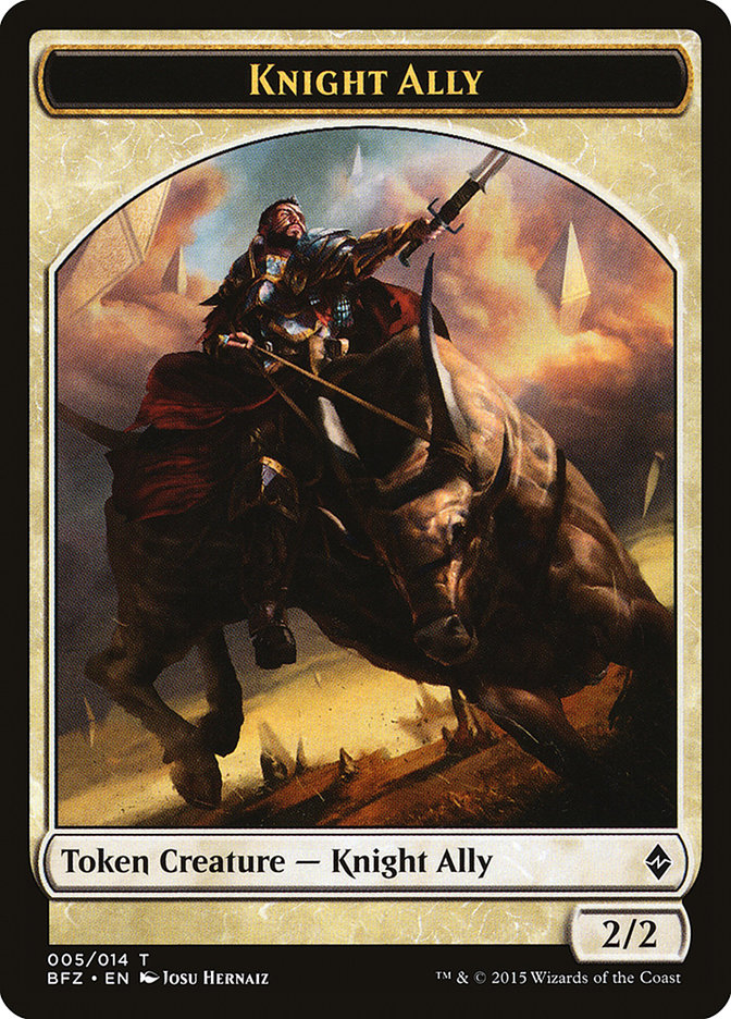 Knight Ally Token [Battle for Zendikar Tokens] Magic: The Gathering