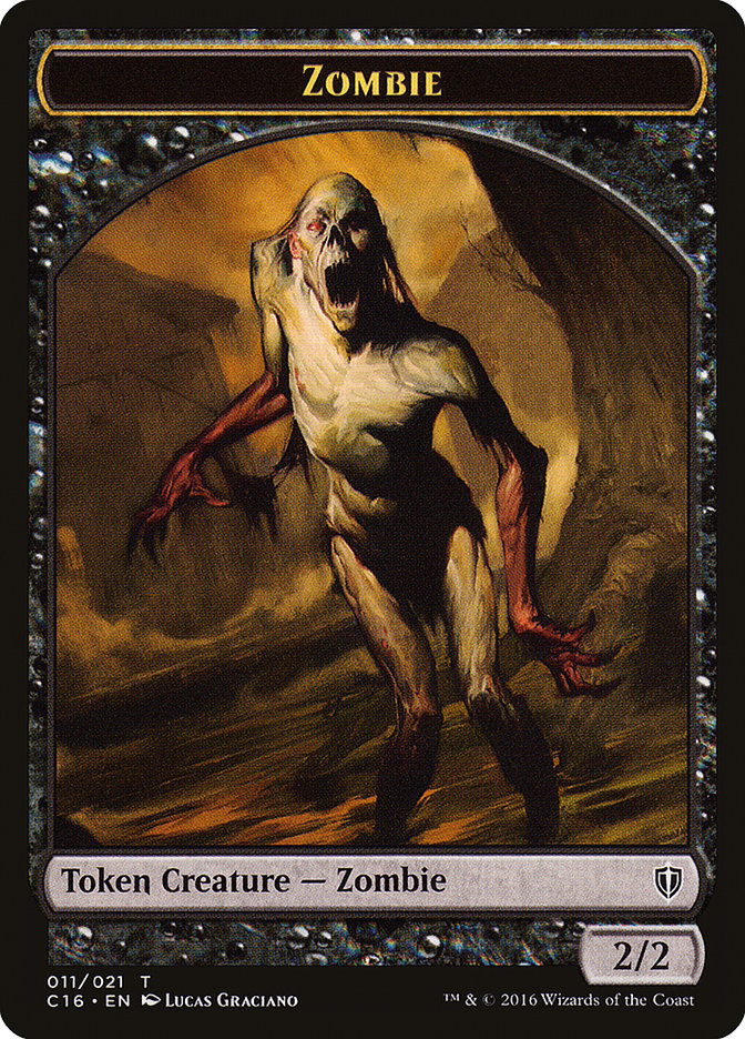 Zombie // Worm Double-Sided Token [Commander 2016 Tokens] Magic: The Gathering