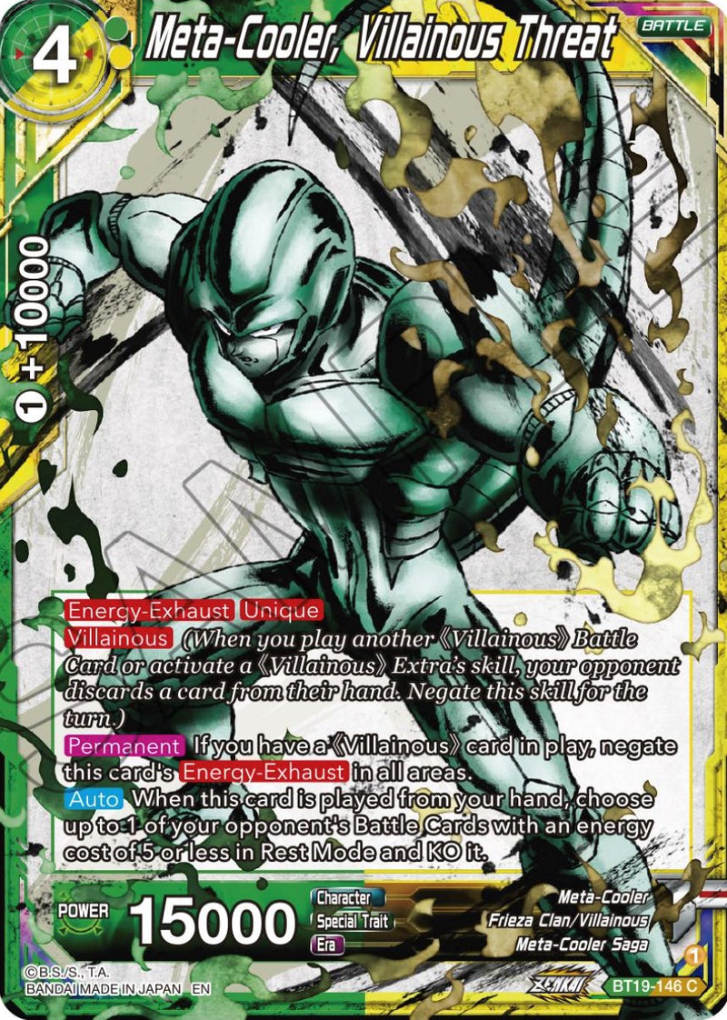 Meta-Cooler, Villainous Threat (BT19-146) [Fighter's Ambition] Dragon Ball Super