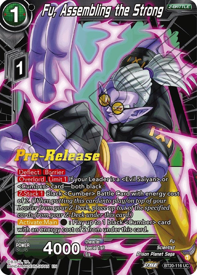 Fu, Assembling the Strong (BT20-116) [Power Absorbed Prerelease Promos] Dragon Ball Super