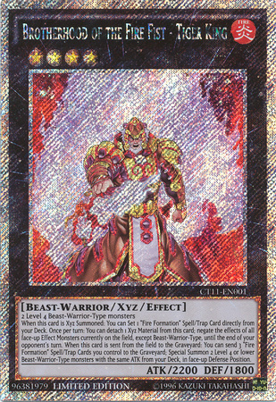 Brotherhood of the Fire Fist - Tiger King [CT11-EN001] Secret Rare Yu-Gi-Oh!