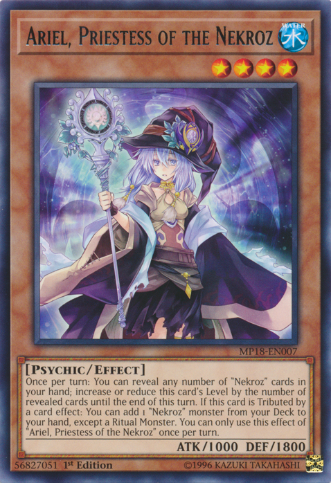 Ariel, Priestess of the Nekroz [MP18-EN007] Rare Yu-Gi-Oh!