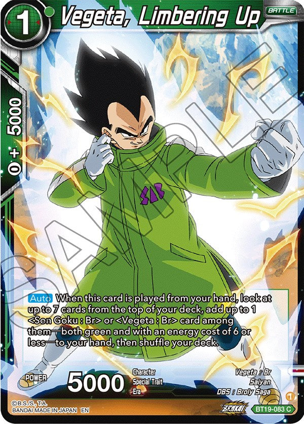 Vegeta, Limbering Up (BT19-083) [Fighter's Ambition] Dragon Ball Super