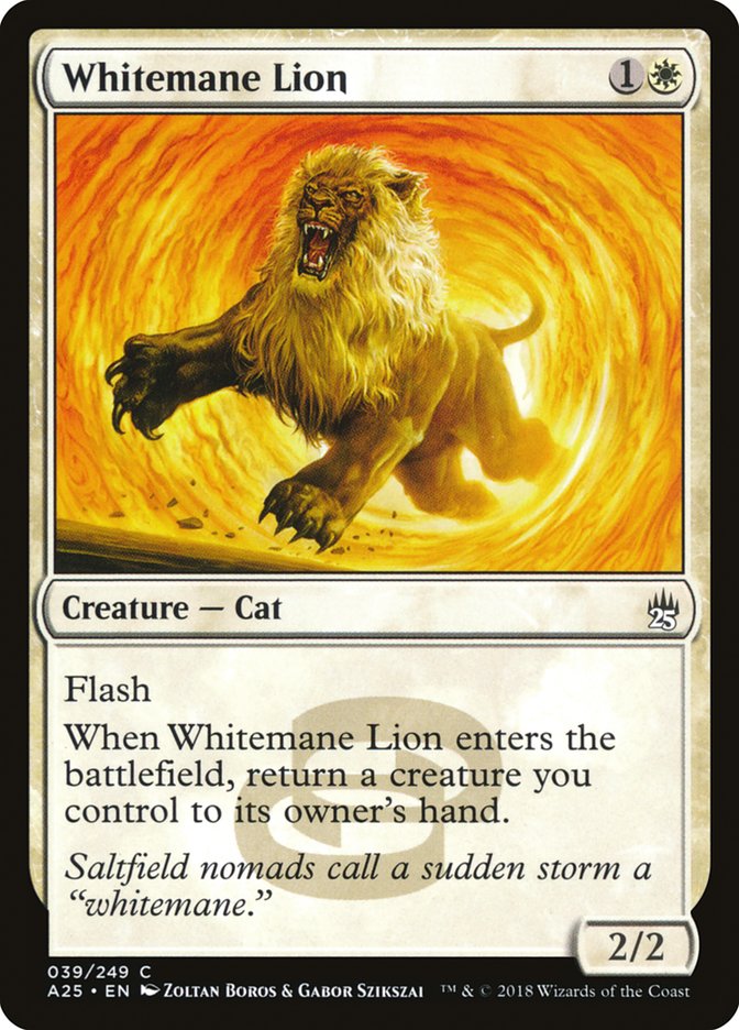 Whitemane Lion [Masters 25] Magic: The Gathering