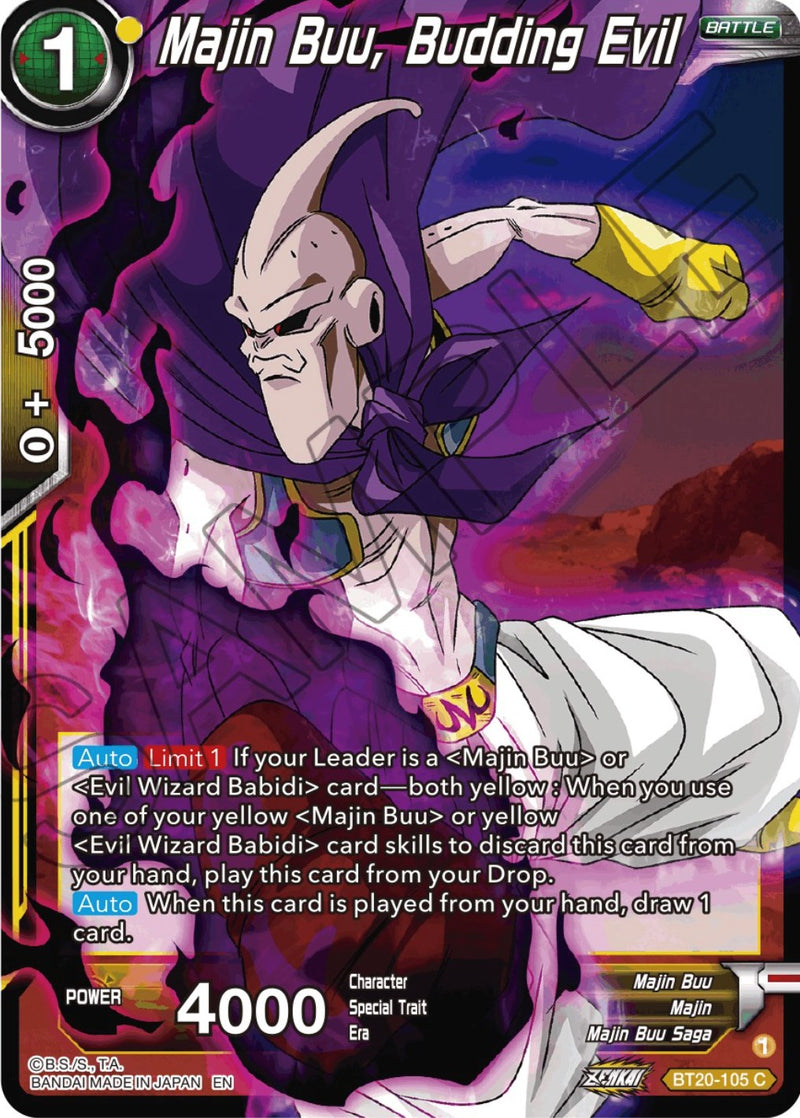 Majin Buu, Budding Evil (BT20-105) [Power Absorbed] Dragon Ball Super