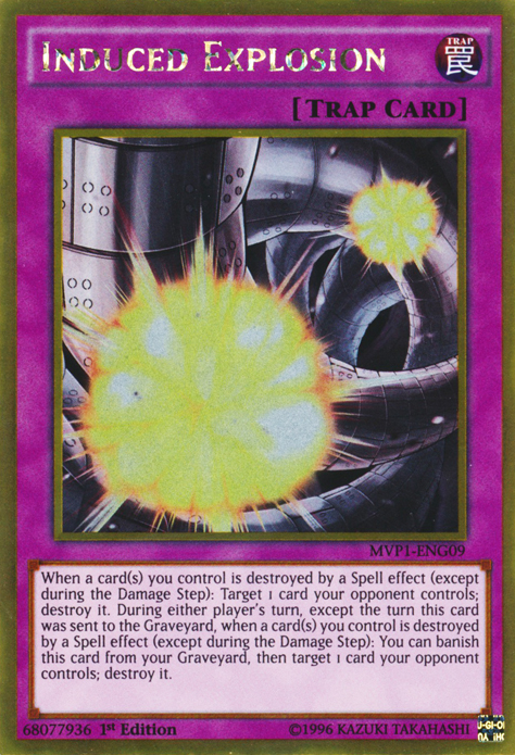 Induced Explosion [MVP1-ENG09] Gold Rare Yu-Gi-Oh!