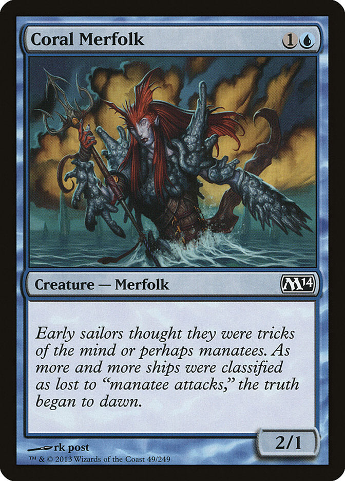 Coral Merfolk [Magic 2014] Magic: The Gathering