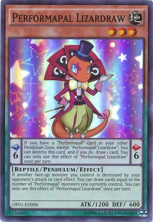 Performapal Lizardraw [OP01-EN006] Super Rare Yu-Gi-Oh!