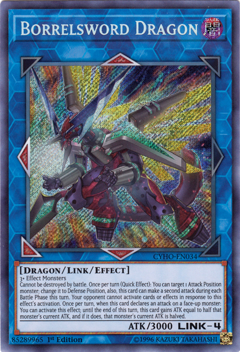 Borrelsword Dragon [CYHO-EN034] Secret Rare Yu-Gi-Oh!