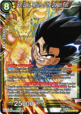 Son Goku, Return of the Dragon Fist (BT14-097) [Cross Spirits] Dragon Ball Super