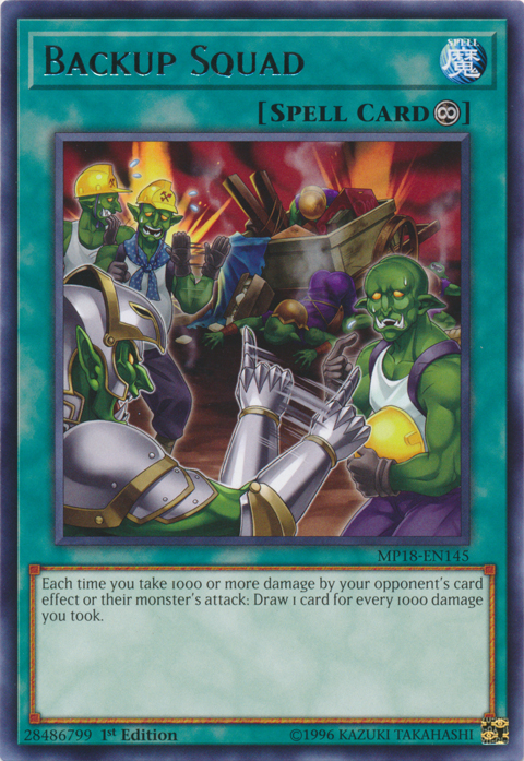 Backup Squad [MP18-EN145] Rare Yu-Gi-Oh!