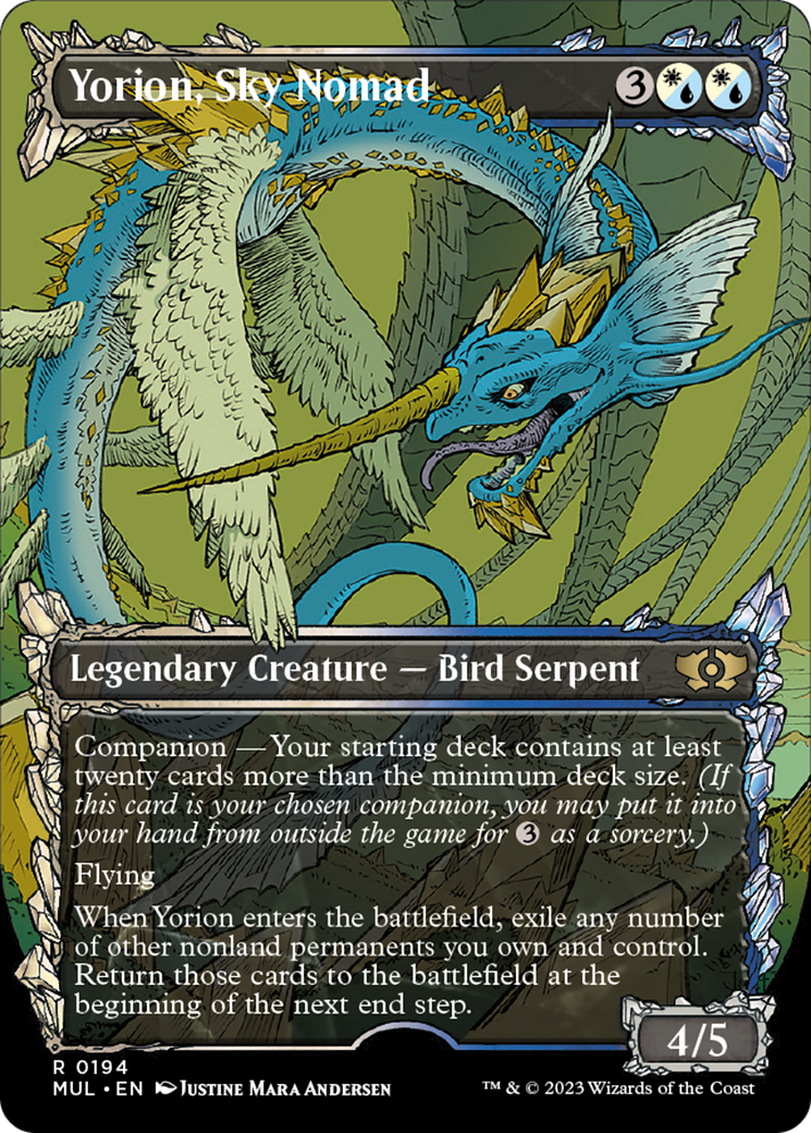 Yorion, Sky Nomad (Halo Foil) [Multiverse Legends] Magic: The Gathering