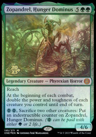 Zopandrel, Hunger Dominus [Phyrexia: All Will Be One Prerelease Promos] Magic: The Gathering