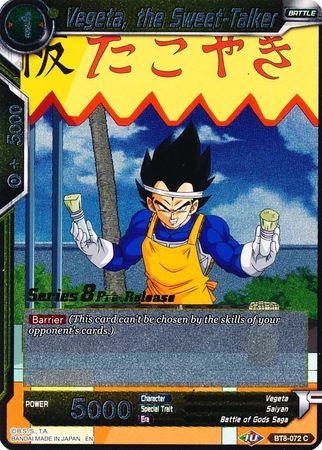 Vegeta, the Sweet-Talker (BT8-072_PR) [Malicious Machinations Prerelease Promos] Dragon Ball Super