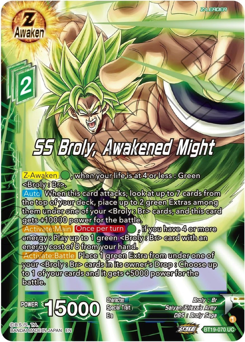 SS Broly, Awakened Might (BT19-070) [Fighter's Ambition] Dragon Ball Super