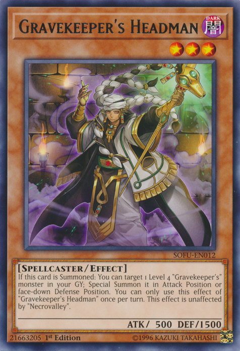 Gravekeeper's Headman [SOFU-EN012] Rare Yu-Gi-Oh!