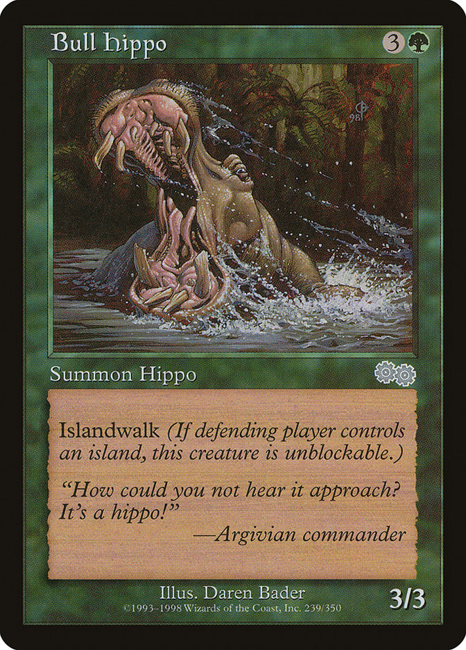 Bull Hippo [Urza's Saga] Magic: The Gathering