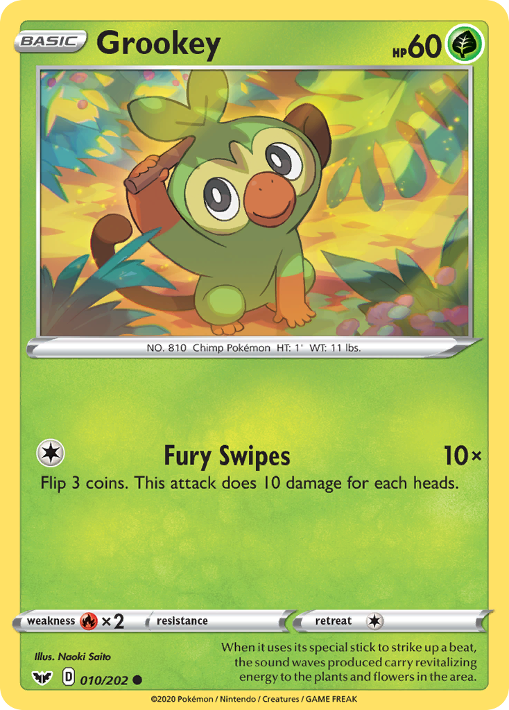 Grookey (010/202) [Sword & Shield: Base Set] Pokémon