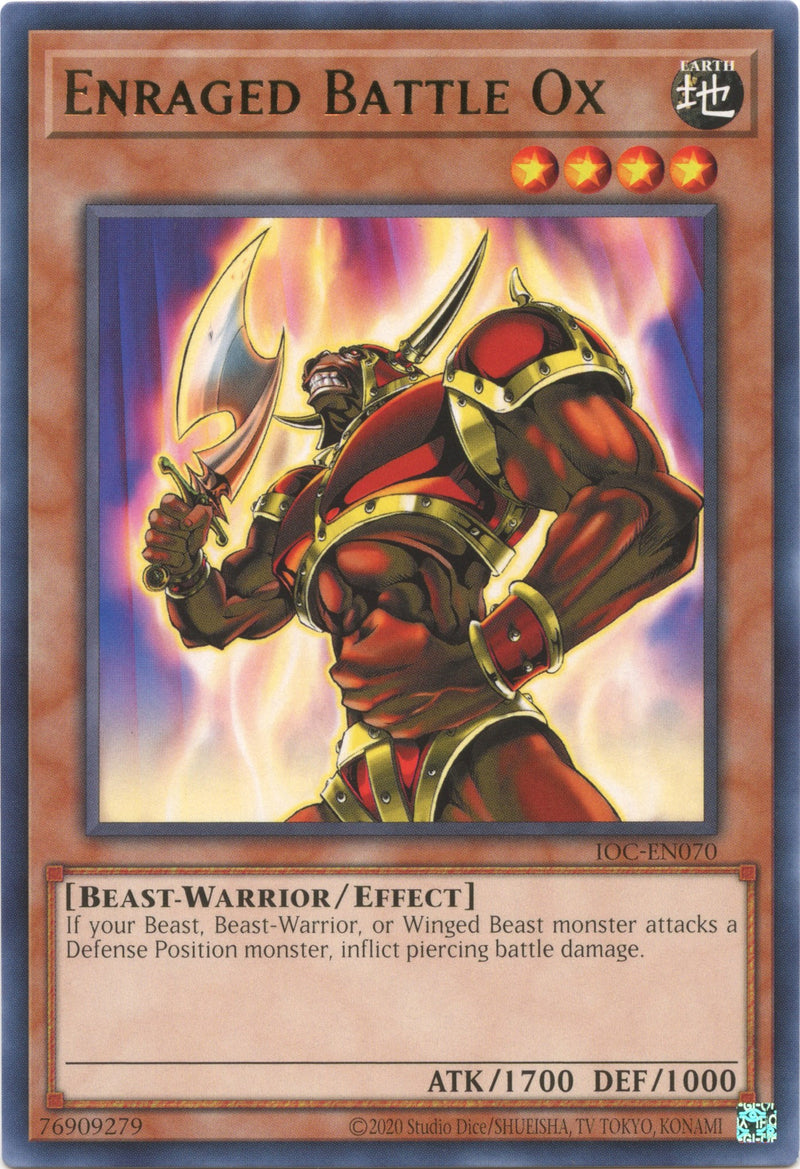 Enraged Battle Ox (25th Anniversary) [IOC-EN070] Rare Yu-Gi-Oh!