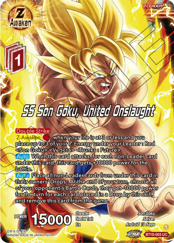 SS Son Goku, United Onslaught (BT19-003) [Fighter's Ambition] Dragon Ball Super