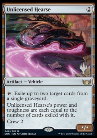 Unlicensed Hearse (Promo Pack) [Streets of New Capenna Promos] Magic: The Gathering